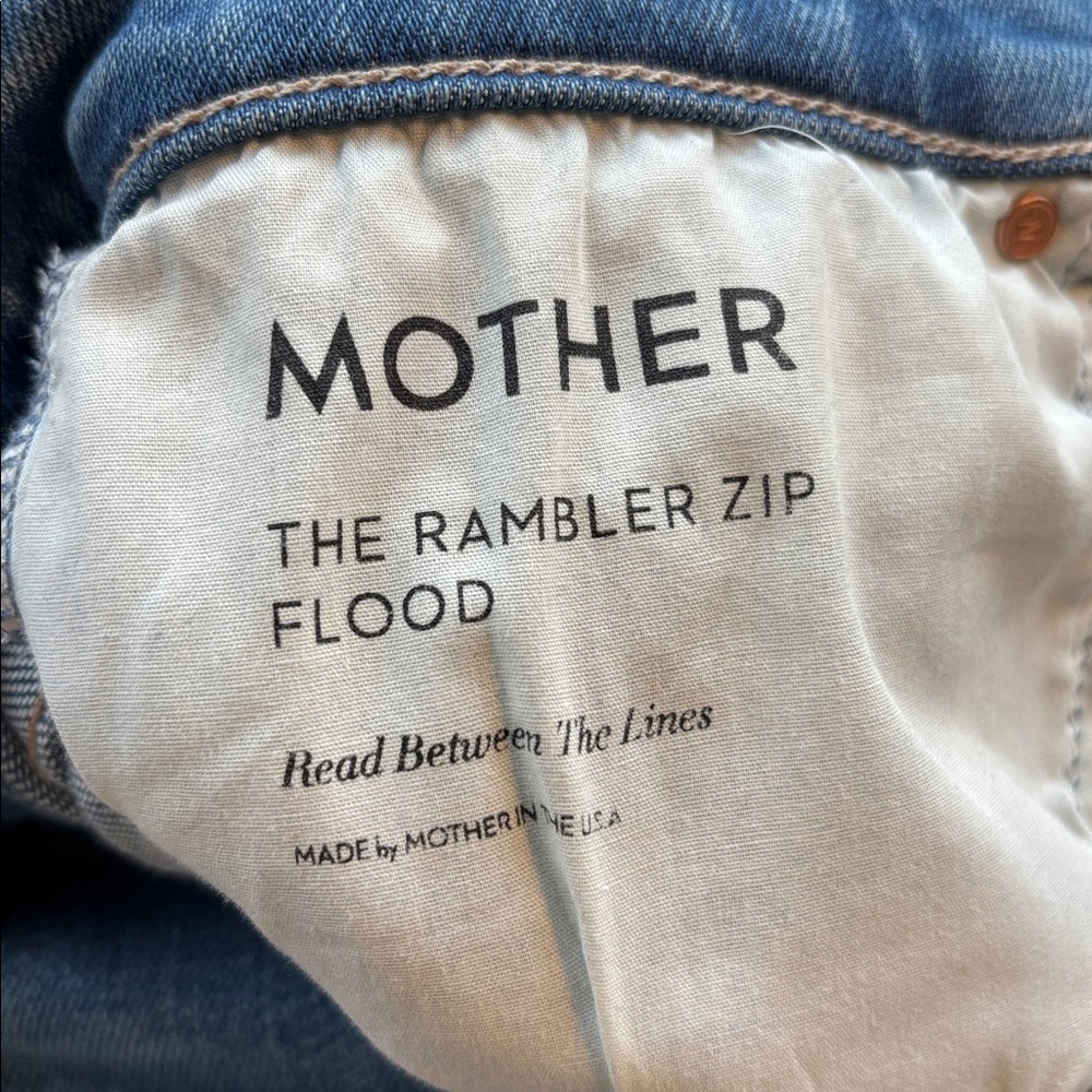 MOTHER The Rambler Zip Flood Jeans wide leg - Picture 4 of 7